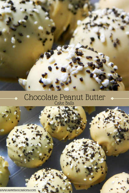 Chocolate Peanut Butter Cake Balls by Sweets Occasions